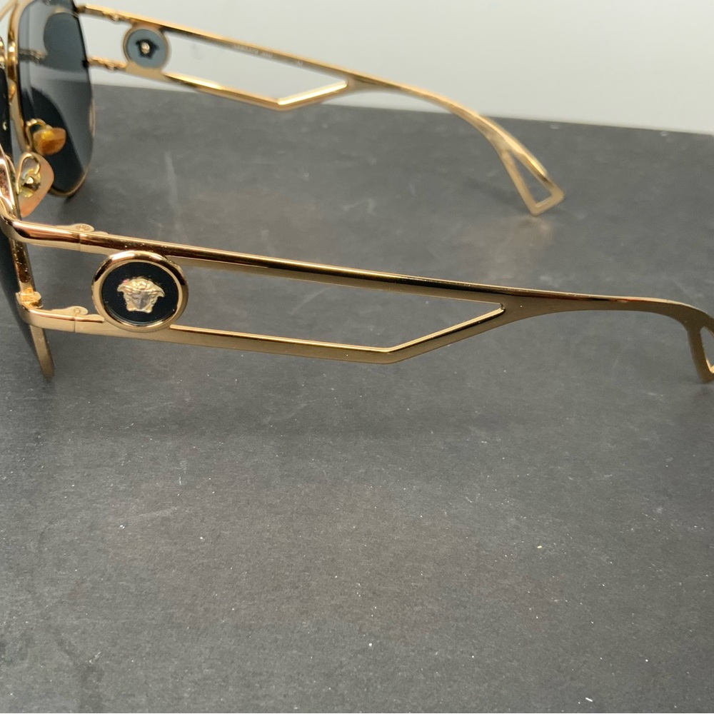 Versace Gold Aviator Sunglasses - Picture 3 of 10